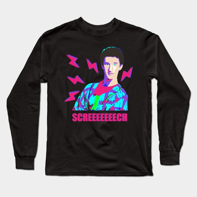 Screech- Saved by the Bell Long Sleeve T-Shirt by NickiPostsStuff